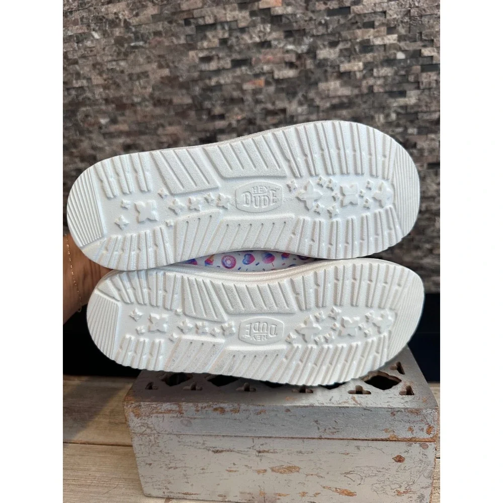 Hey Dude Wendy Youth Sweet Treats Multi Color Slip On Loafers Size YT4 42725-9DH